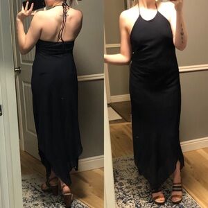 Vintage Hampton Dress Co Dark Navy Halter Dress